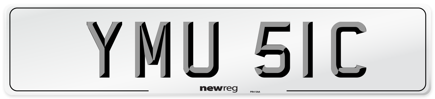 YMU 51C Number Plate from New Reg